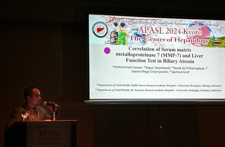 Delegasi Mahasiswa PPDS-2 Ilmu Kesehatan Anak FK UNAIR – RSUD Dr. Soetomo dalam The 33rd APASL 2024 Kyoto – Jepang